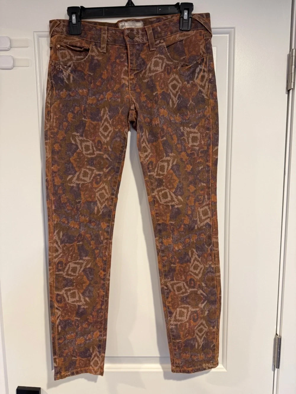 Free People Tribal Print Skinny Pants Women’s Size 27 NWT Boho Festival Cotton